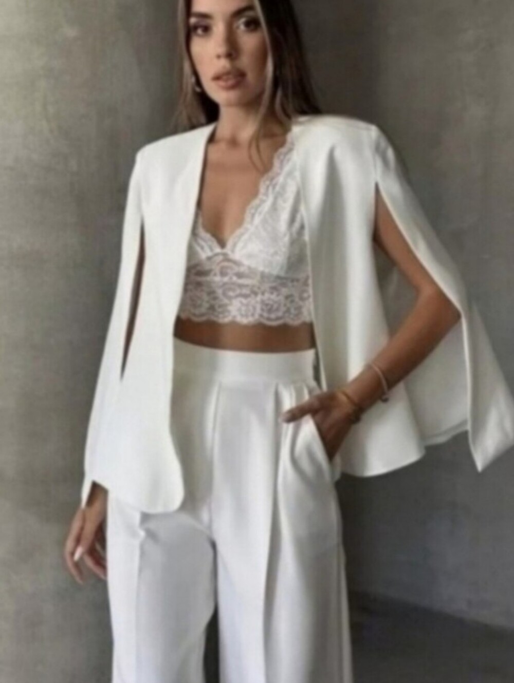 Zara white cape blazer size S - Picture 4 of 15